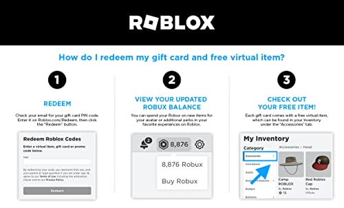 10$ Roblox Gift Card - 800 Robux [Inclui item virtual exclusivo