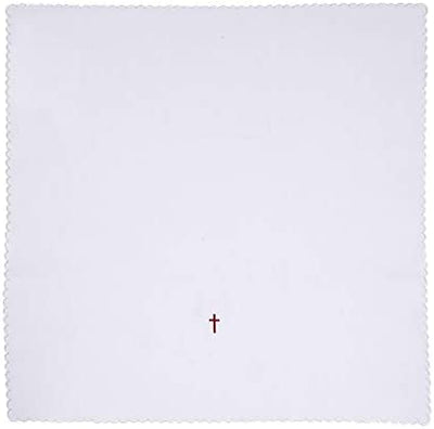 Religious, Church & Catholic Gifts, 4pc Red Cross with Lace Trim Corporal - 4/pk