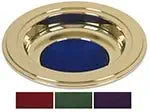 Brass Tone Offering Plate Blue