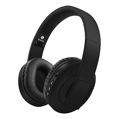 MOYICOW Bluetooth Headphones Over Ear with Microphone,Foldable Wireless and Wired Stereo Headset Micro SD/TF,FM,Soft Earmuffs &Light Weight for Prolonged Wearing (Black)