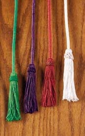 Christian Brands Rayon Cincture with Tassel WHITE