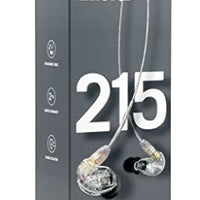 Shure SE215 PRO Wired Earbuds - Professional Sound Isolating Earphones, Clear Sound & Deep Bass, Single Dynamic MicroDriver, Secure Fit In Ear Monitor, plus Carrying Case & Fit Kit - Clear (SE215-CL)