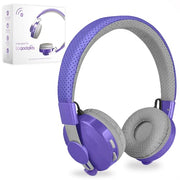 LilGadgets Untangled Pro Wireless Kids Headphones, On-Ear Bluetooth Toddler Headset with Built-in Microphone, Design, No More Tangled Wires, Perfect for Children in School, Purple