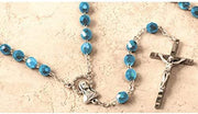 Catholic & Religious Gifts, Rosary Blue Silver 7MM 22"