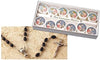 Catholic & Religious Gifts, ROSARY DISPLAY FIRST COMMUNION BLACK (BOY) ; 5MM 16" (12PCS)