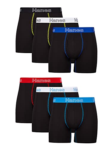 Hanes Men's Cool Dri Tagless Boxer Briefs With Comfort Flex Waistband,  Multipack