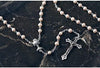 Catholic & Religious Gifts, RSY F/C Pearl Beads Silver Chain 16" 5MM