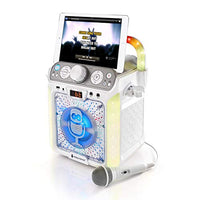 Singing Machine SML682BTW Groove Cube Karaoke Player with Bluetooth and Echo Control, White