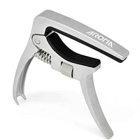 TienClef Fine Tune Spring Tension Zinc Alloy Capos for Acoustic Electronic Guitar Delicate Design Guitar Accessories, Silver (AC-30)