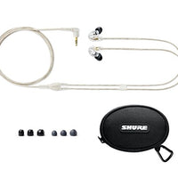 Shure SE215 PRO Wired Earbuds - Professional Sound Isolating Earphones, Clear Sound & Deep Bass, Single Dynamic MicroDriver, Secure Fit In Ear Monitor, plus Carrying Case & Fit Kit - Clear (SE215-CL)