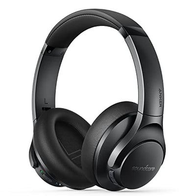 Soundcore by Anker Life Q20+ Active Noise Cancelling Headphones, 40H Playtime, Hi-Res Audio, App, Connect to 2 Devices, Memory Foam Earcups, Bluetooth Headphones for Travel, Home Office