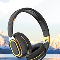 Portable Wireless Headphones - Foldable Lightweight Over-Ear Headphones, Ergonomically Designed Bluetooth Headphones, Soft and Comfortable for Office, School, Travel, Sports