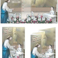 Catholic & Religious Gifts, FIRST COMMUNION INVITATION BOY SPANISH WITH ENVELOPE 100/PKG