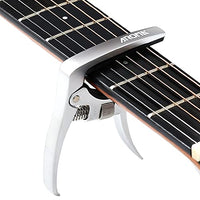 TienClef Fine Tune Spring Tension Zinc Alloy Capos for Acoustic Electronic Guitar Delicate Design Guitar Accessories, Silver (AC-30)