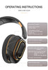 Portable Wireless Headphones - Foldable Lightweight Over-Ear Headphones, Ergonomically Designed Bluetooth Headphones, Soft and Comfortable for Office, School, Travel, Sports