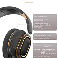 Portable Wireless Headphones - Foldable Lightweight Over-Ear Headphones, Ergonomically Designed Bluetooth Headphones, Soft and Comfortable for Office, School, Travel, Sports