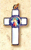 12pc Catholic & Religious Gifts, Small Cross Divine Mercy 1.5"