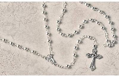 Catholic & Religious Gifts, Rosary Metal Silver Chain 13