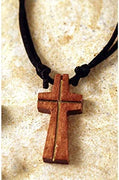 Catholic & Religious Gifts, Necklace Plain Cross LITE Brown ; 1-3/4" 12pc