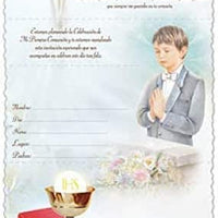 Catholic & Religious Gifts, First Communion Invitation Spanish W/Envelope POP-UP BOY Spanish W/Envelope 100/PKG