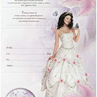 Catholic & Religious Gifts, XV Quinceanera Invitation English Quad Series 100/PKG