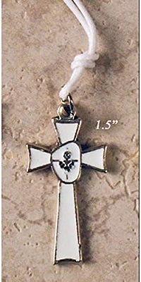 Catholic & Religious Gifts, Necklace First Communion Silver with Cord 1.5