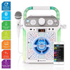 Singing Machine SML682BTW Groove Cube Karaoke Player with Bluetooth and Echo Control, White