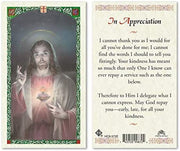 Catholic & Religious Gifts, SHJ- in Appreciation 25/PKG