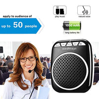 WinBridge WB001 Portable Voice Amplifier with Headset Microphone Personal Speaker Mic Rechargeable Ultralight for Teachers, Elderly, Tour Guides, Coaches, Presentations, Teacher