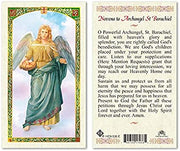 Catholic & Religious Gifts, NOVENA Archangel BARACHIEL Prayer Card 25/PKG English