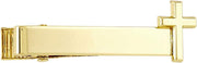 Gold Tone Holy First Communion Tie Bar Clip with Cross, 1 1/4 Inch