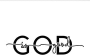 God is Good Religious Christian White Vinyl Window Decal Sticker for Cars or Laptops, 5 1/2 Inch