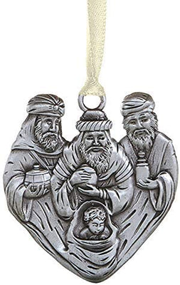 Religious 3 Wise Men with Baby Jesus Nativity Scene Christmas Ornament, 3 Inch