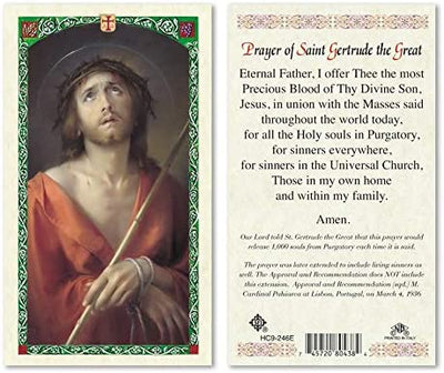 Catholic & Religious Gifts, ECCE HOMO - Prayer of ST Gertrude 25/PKG