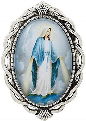 Christian Brands Blessed Mother Ornate Lapel Pin - 12/pk