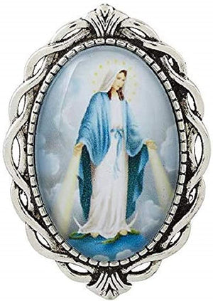 Christian Brands Blessed Mother Ornate Lapel Pin - 12/pk