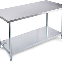 18" x 60" Stainless Steel Work Prep Shelf Table Commercial Restaurant 18 Gauge