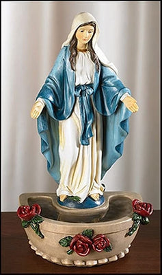 Our Lady of Grace Standing Holy Water Font