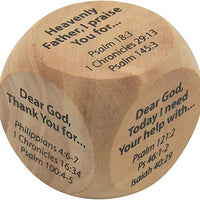 Wooden Religious Prayer Starter Cube for Kids, 1 1/4 Inch