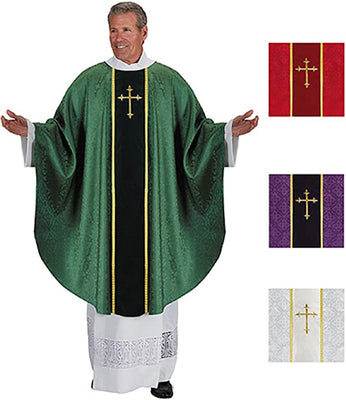 Monastic Jacquard Chasuble (Green)