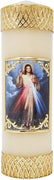 Church Supply Candle - Will and Baumer - Hand-Decorated Family Prayer Paraffin Devotional Candle with Decal, 8-Inch, Divine Mercy