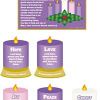 Religious Gifts The Meaning of The Advent Wreath Christmas Poster Set, 15 Inch