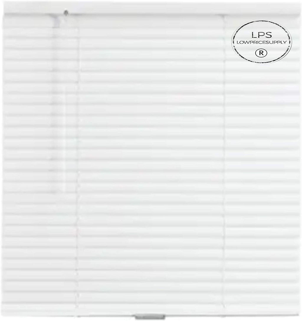 59x60" Cordless 1" Aluminum Mini Blind White