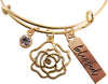 Living Grace Blessed is She Mother's Day Gold Toned Bangle Bracelet