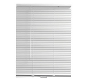 58.5" x 48" White 1" Mini Vinyl Cordless Window Blind Actual Size: 58" x 48"